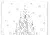 Frozen Ice Castle Coloring Page for Kids