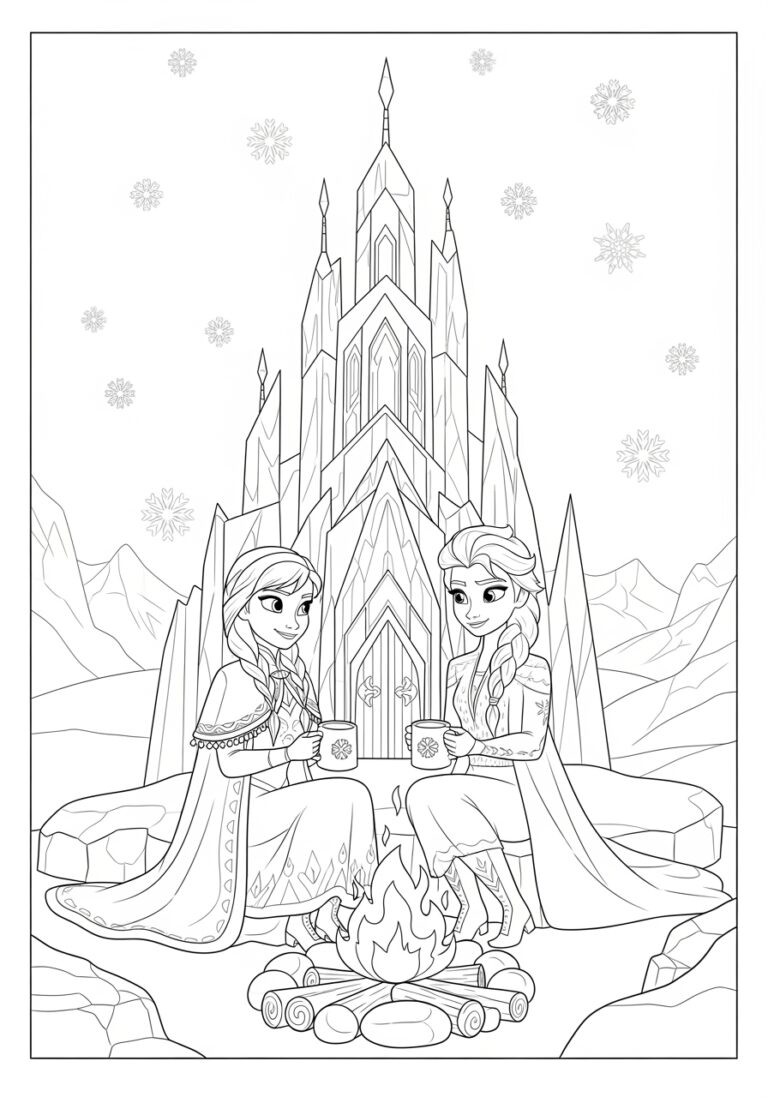 Frozen Ice Castle Coloring Page for Kids Frozen Ice Castle Coloring Page for Kids