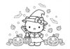 Halloween Hello Kitty Coloring Pages: Cute and Spooky Fun!