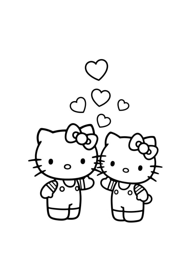 Hello Kitty and Dear Daniel Coloring Pages Hello Kitty and Dear Daniel Coloring Pages