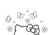 Delightful Hello Kitty Bunny Coloring Pages for Kids