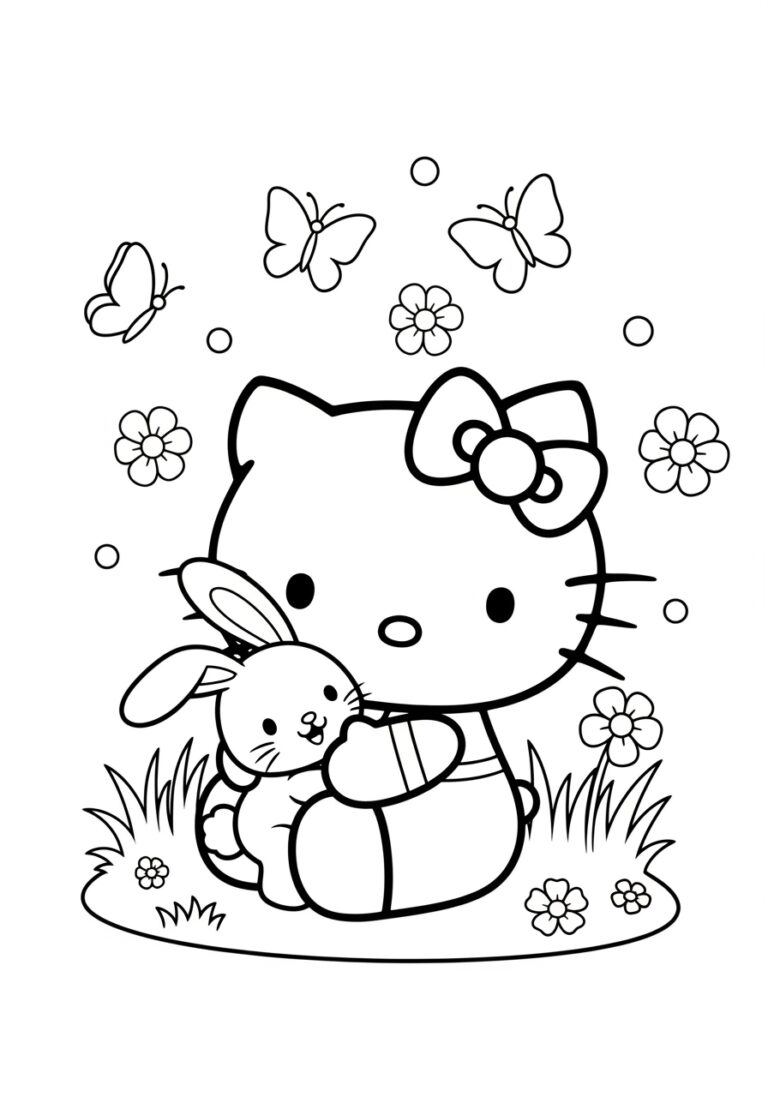 Delightful Hello Kitty Bunny Coloring Pages for Kids Delightful Hello Kitty Bunny Coloring Pages for Kids