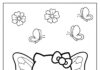 Hello Kitty Butterfly Coloring Pages