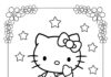 Engaging Hello Kitty Characters Coloring Pages for Kids