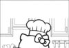 Hello Kitty Cooking Coloring Pages for Kids