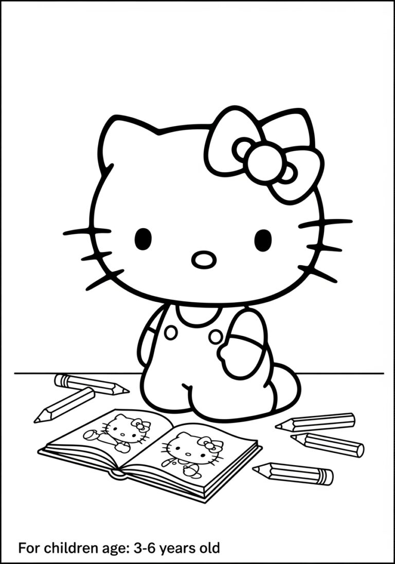 Charming Hello Kitty Drawings to Color: Free Printable Pages Charming Hello Kitty Drawings to Color: Free Printable Pages