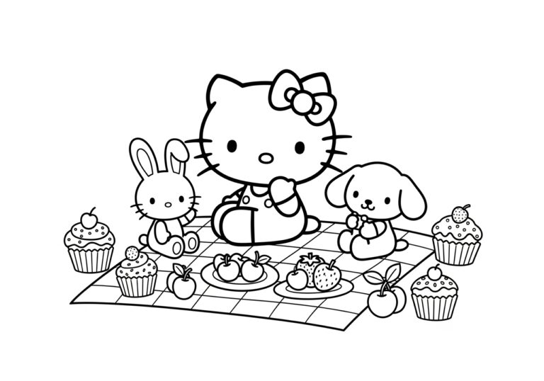 Delightful Hello Kitty Friends Coloring Pages for Kids Delightful Hello Kitty Friends Coloring Pages for Kids