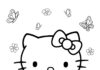 Hello Kitty Head Coloring Pages for Kids