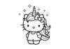 Hello Kitty Unicorn Coloring Pages for Kids