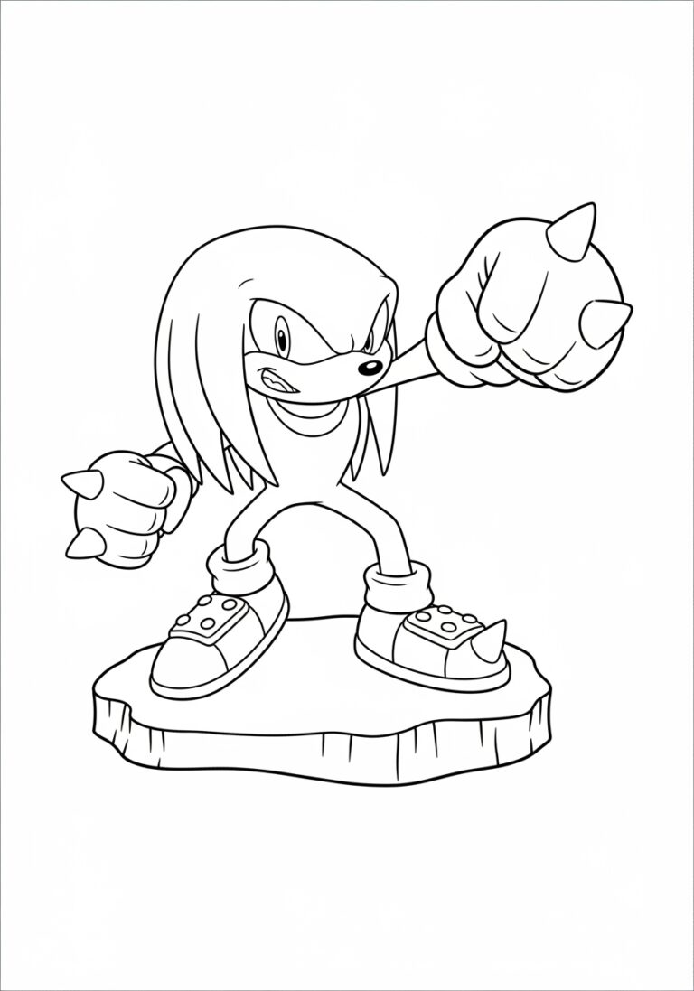 Fun and Creative Knuckles Coloring Pages