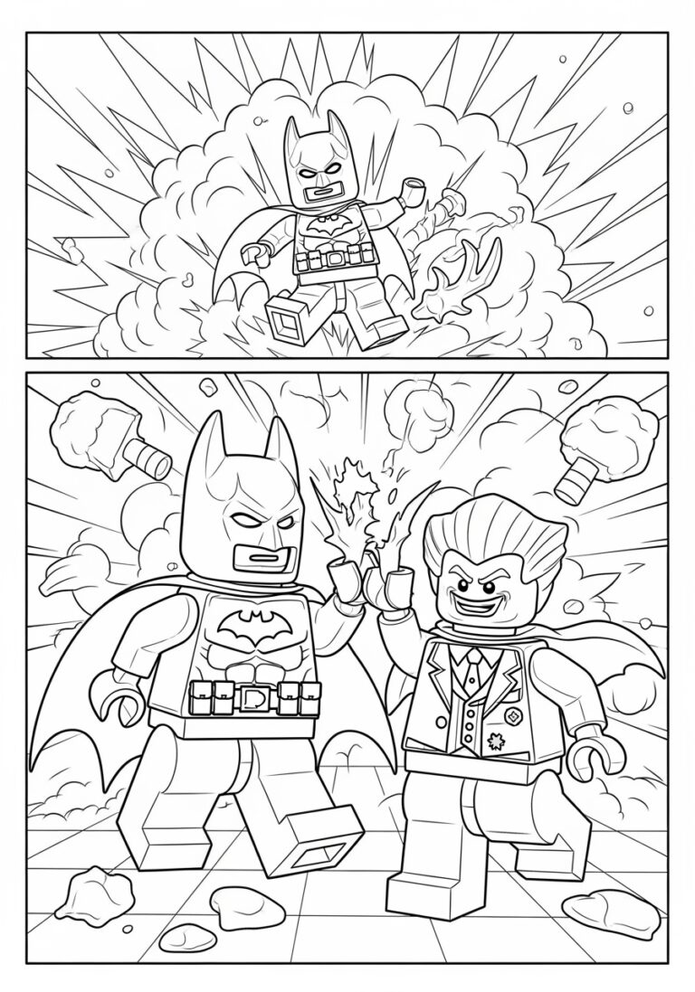 Lego Batman and Joker Coloring Pages