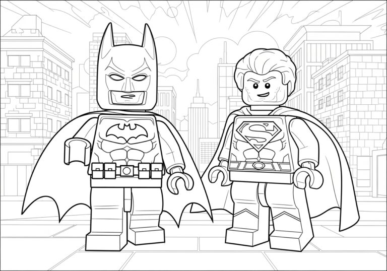 Fun and Creative LEGO DC Coloring Pages for Kids
