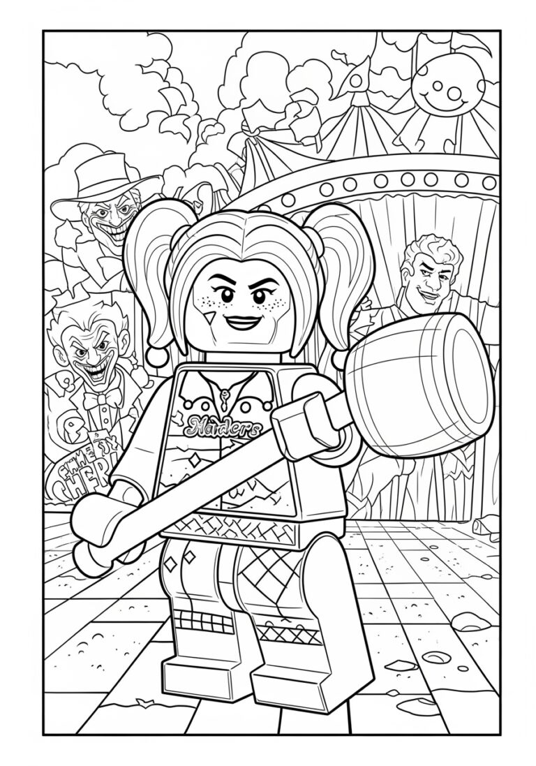 Lego Harley Quinn Coloring Pages - Coloring Page Lego Harley Quinn Coloring Pages 1752808483 768x1097