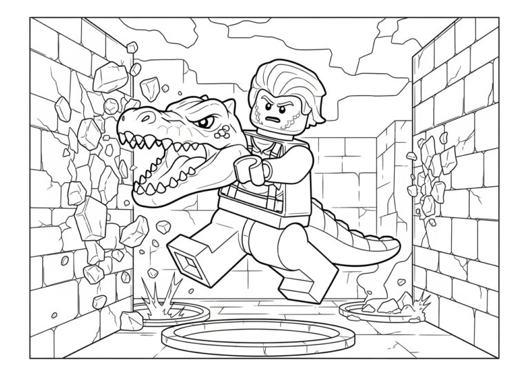 Lego Killer Croc Coloring Pages