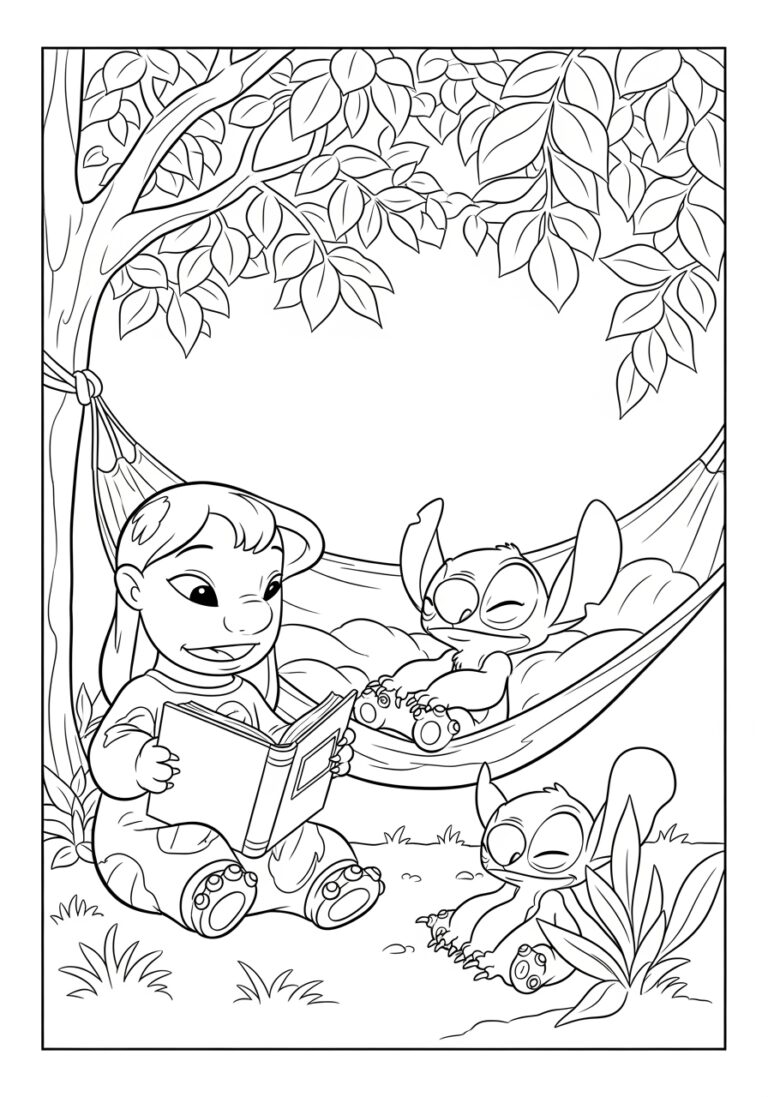 Explore the Fun with Lilo & Stitch Coloring Page Explore the Fun with Lilo & Stitch Coloring Page