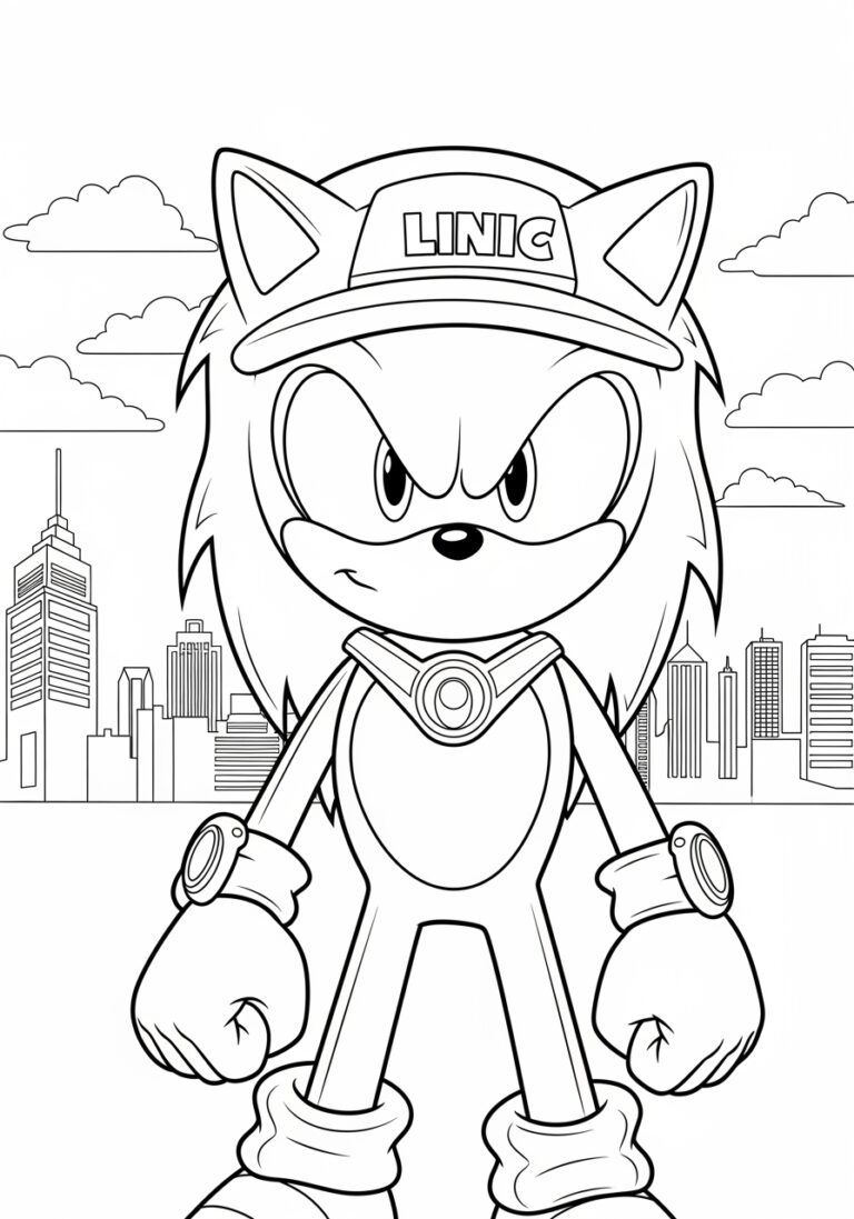 Printable Movie Sonic Coloring Page