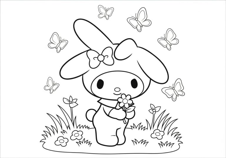 My Melody Sanrio Coloring Pages: Printable and Fun