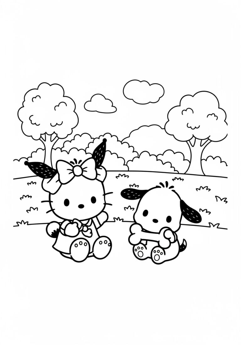 Pochacco Sanrio Coloring Pages: Fun Printable Activities