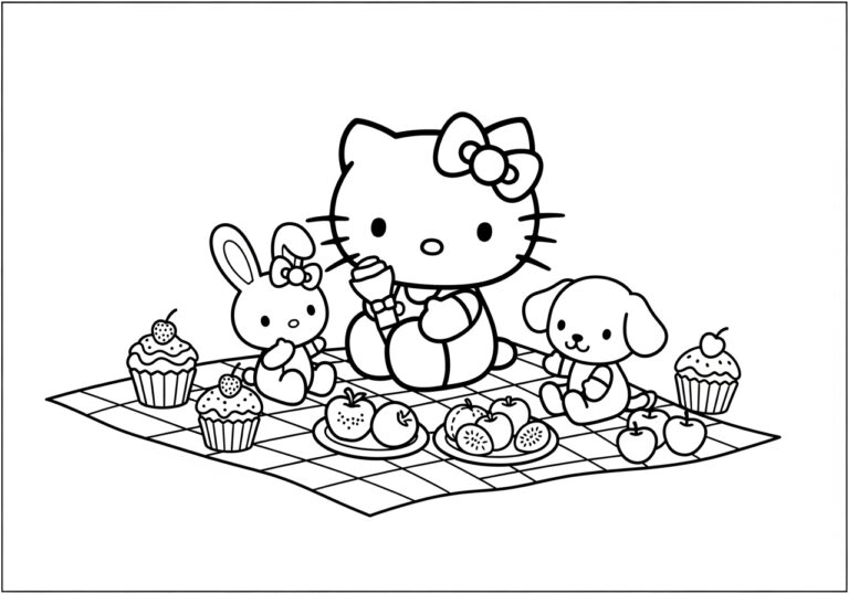 Printable Hello Kitty and Friends Coloring Pages Printable Hello Kitty and Friends Coloring Pages