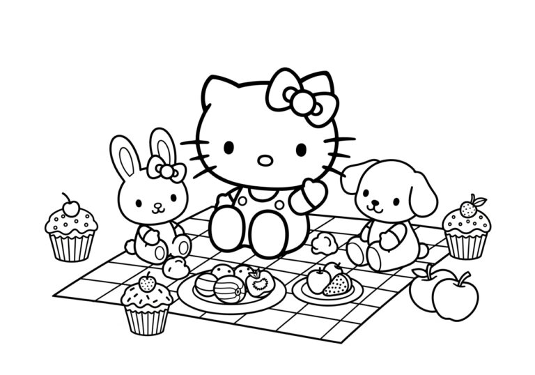 Printable Hello Kitty and Friends Coloring Pages Printable Hello Kitty and Friends Coloring Pages