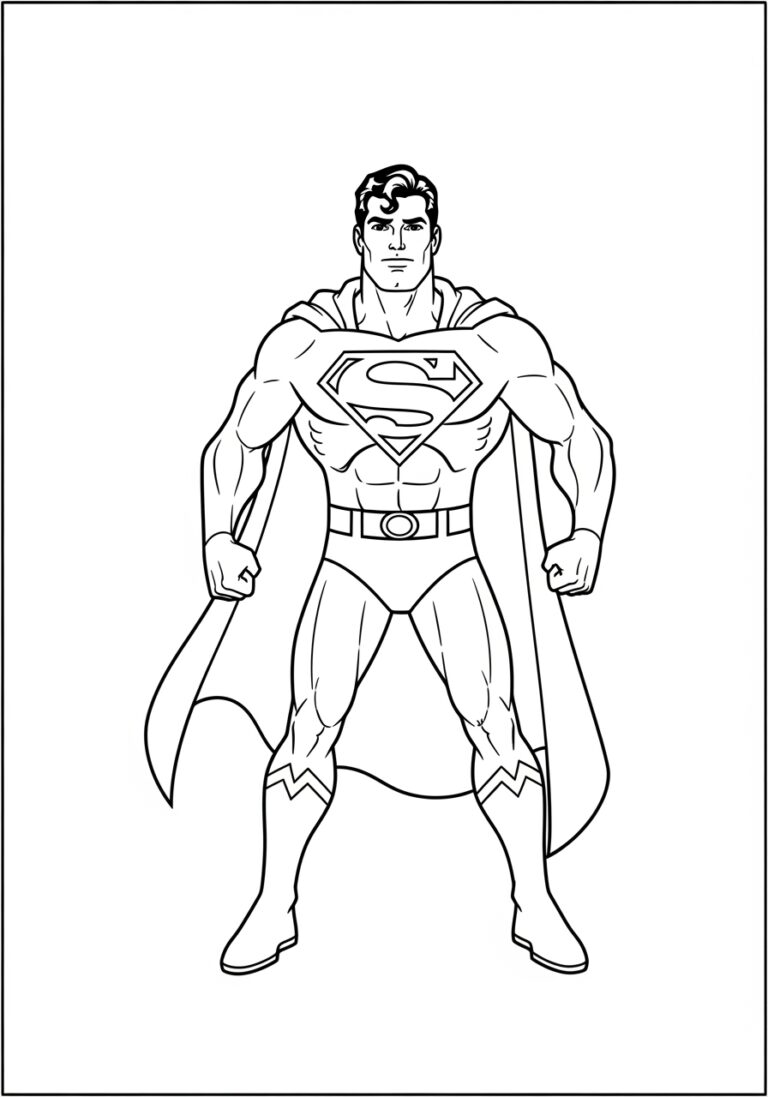 Printable Superman Images: Fun Coloring Pages for Kids Printable Superman Images: Fun Coloring Pages for Kids
