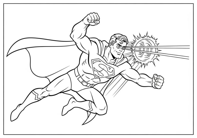Retro Superman Coloring Pages