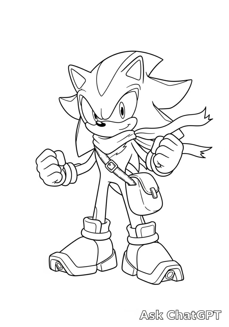 Shadow Sonic Color Page: Free Printable Coloring Page Shadow Sonic Color Page: Free Printable Coloring Page