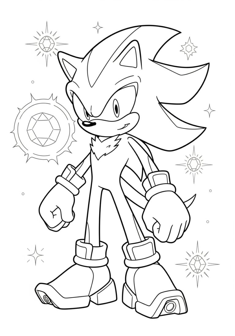 Coloring Page: shadow the hedgehog coloring pages Coloring Page: shadow the hedgehog coloring pages