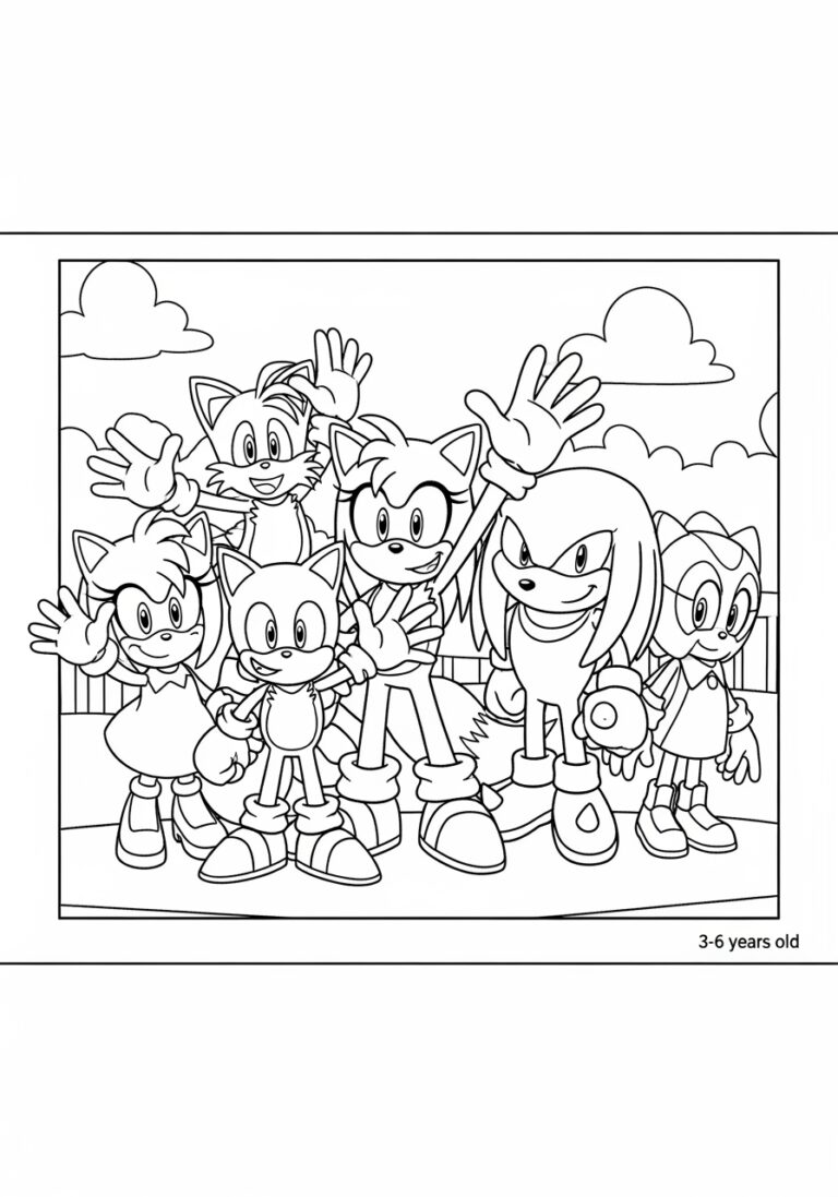 Sonic and Friends Coloring Page: Fun and Free Printables Sonic and Friends Coloring Page: Fun and Free Printables