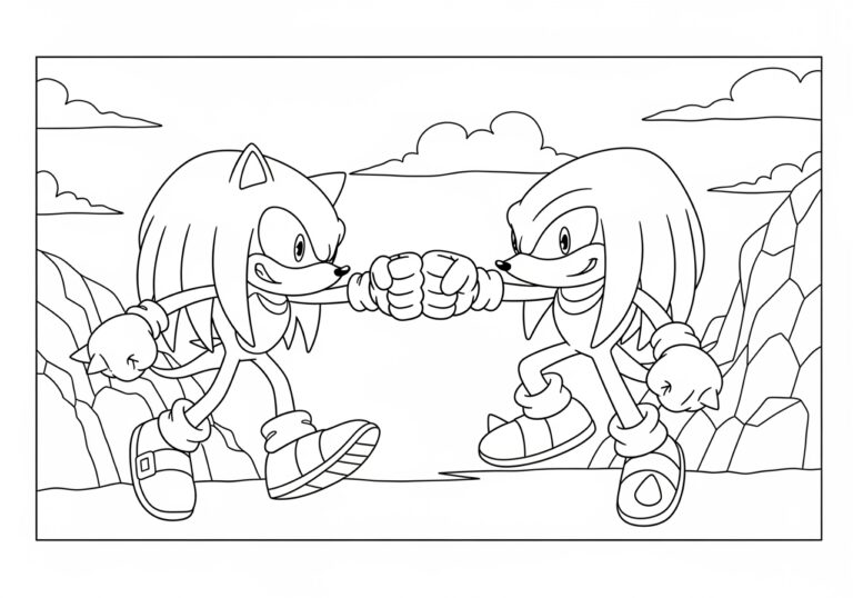Sonic and Knuckles Coloring Pages Sonic and Knuckles Coloring Pages