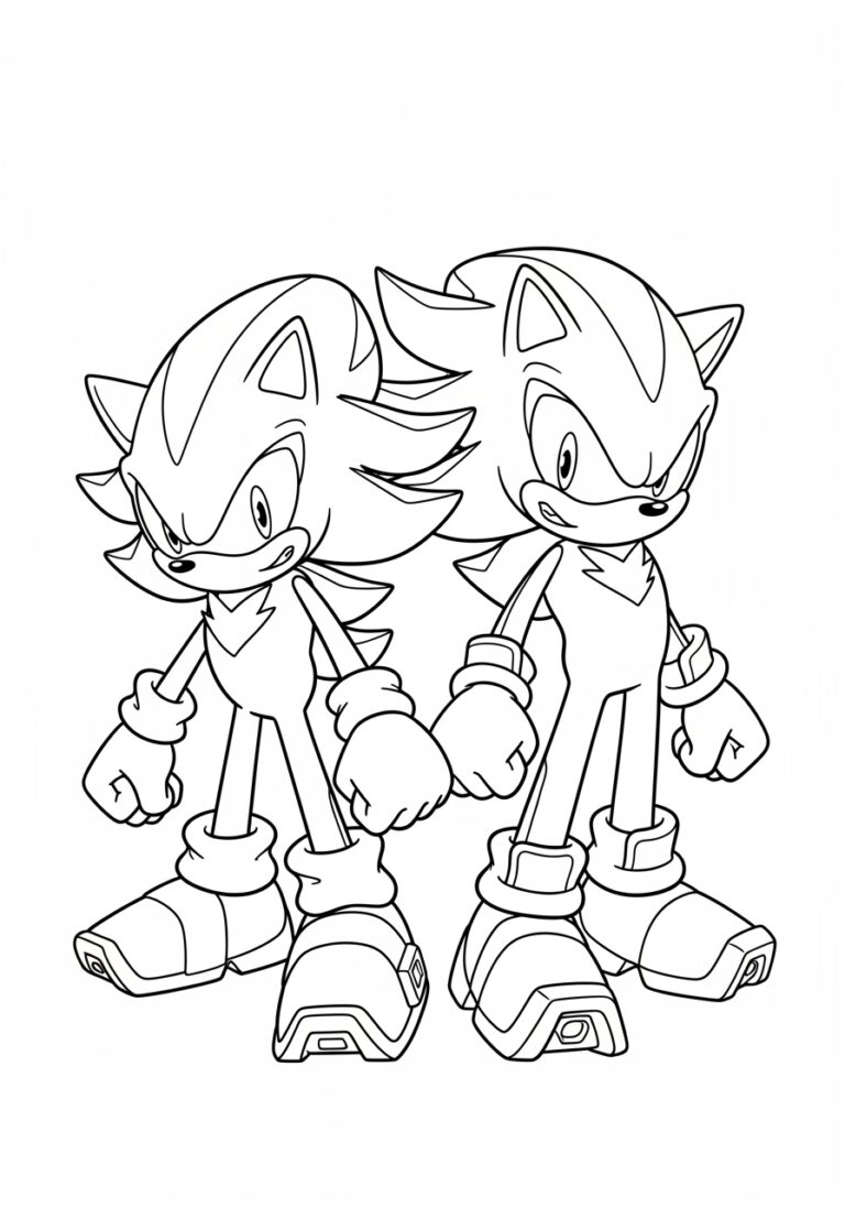 Sonic and Shadow Coloring Pages: Fun Printable Activities Sonic and Shadow Coloring Pages: Fun Printable Activities