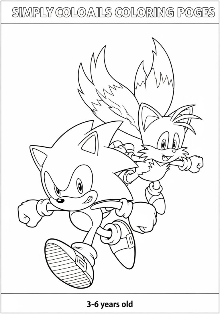 Sonic and Tails Coloring Page – Free Printable