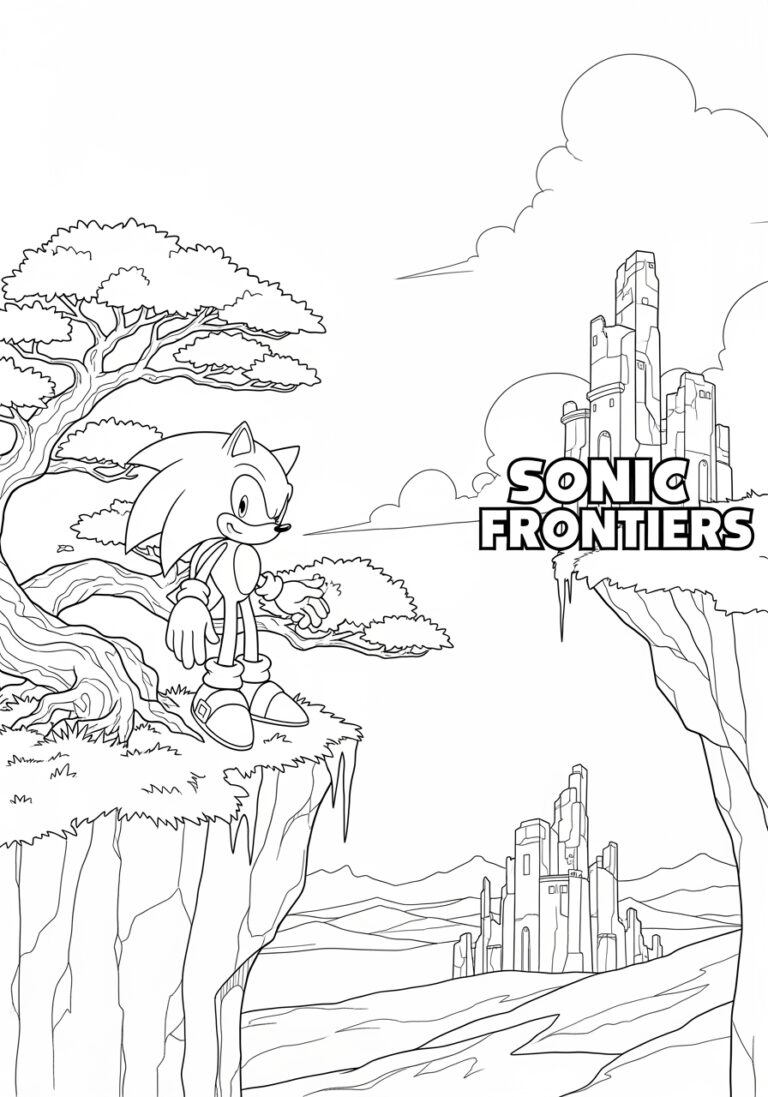 Sonic Frontiers Coloring Pages: Printable Fun for Fans Sonic Frontiers Coloring Pages: Printable Fun for Fans