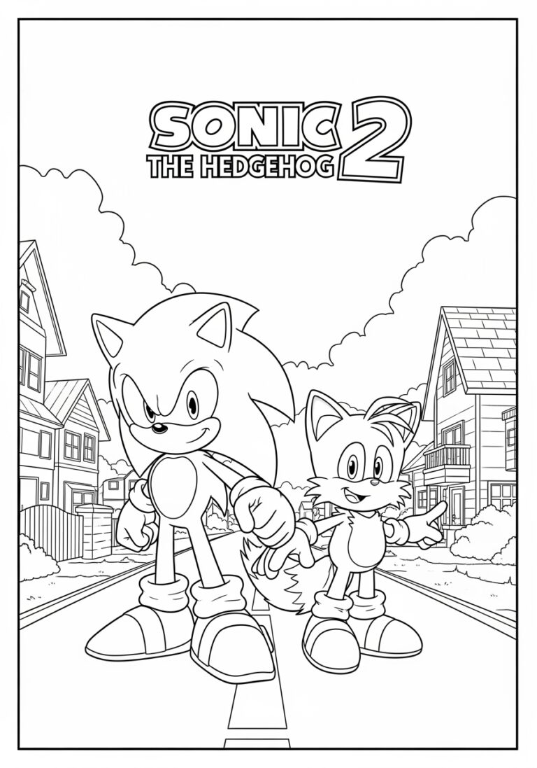 Sonic the Hedgehog 2 Movie Coloring Pages Sonic the Hedgehog 2 Movie Coloring Pages