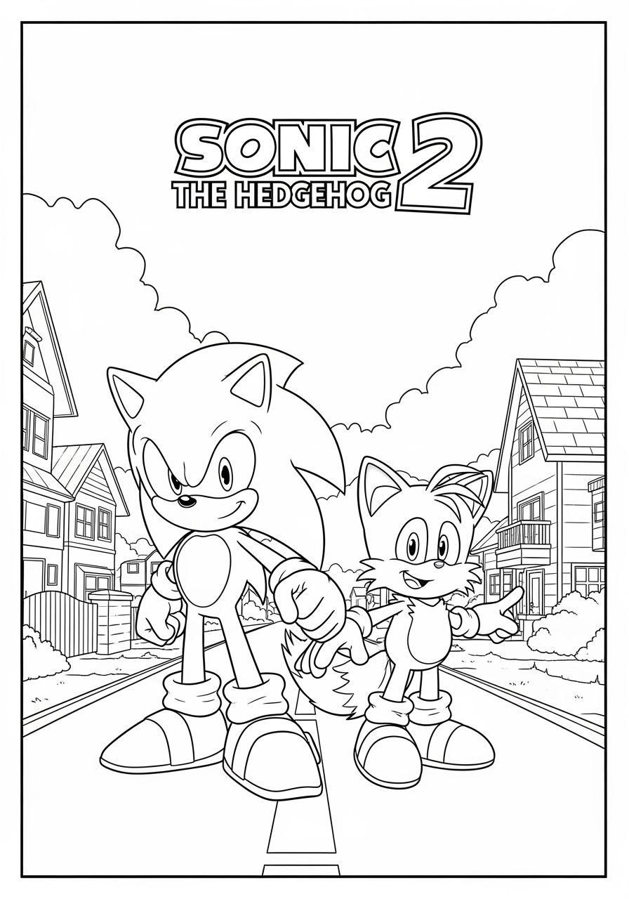 Sonic The Hedgehog 2 Film Boyama Sayfalar cretsiz ndirmeler