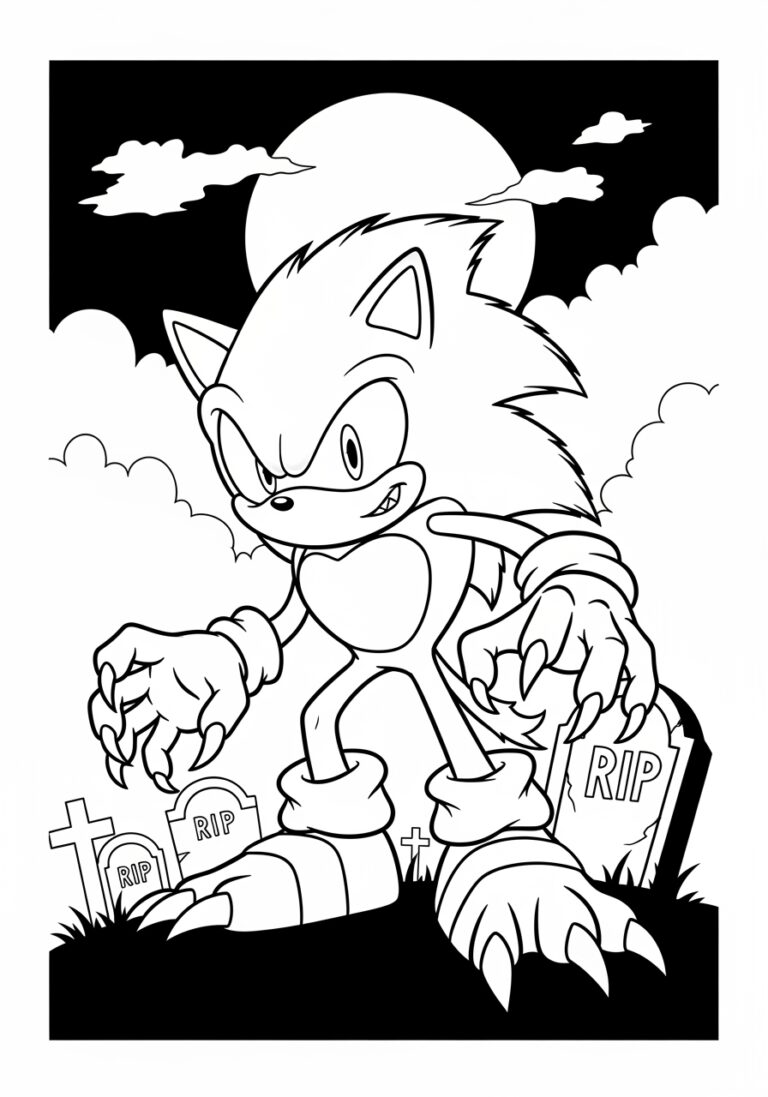 Sonic the Werehog Coloring Pages: Free Printable Fun Sonic the Werehog Coloring Pages: Free Printable Fun