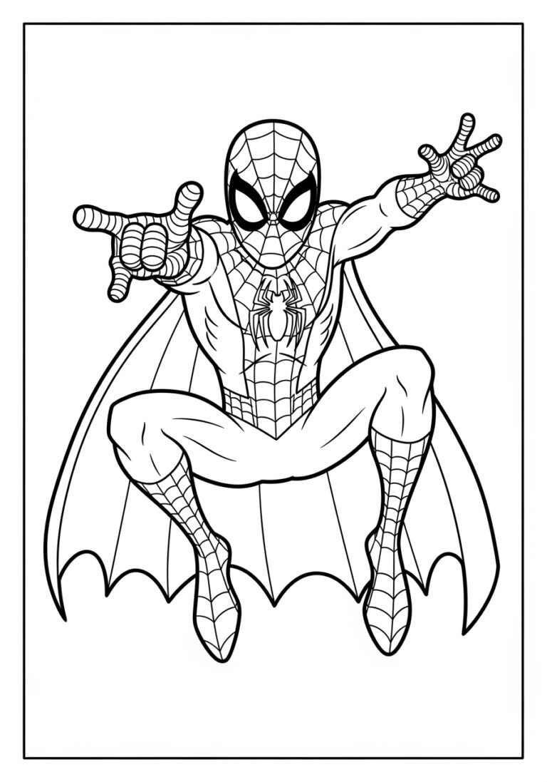 Spiderman, Batman, and Wonder Woman Coloring Page