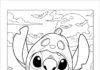 Stitch in Halloween Costume Coloring Page