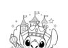 Stitch King Costume Coloring Page