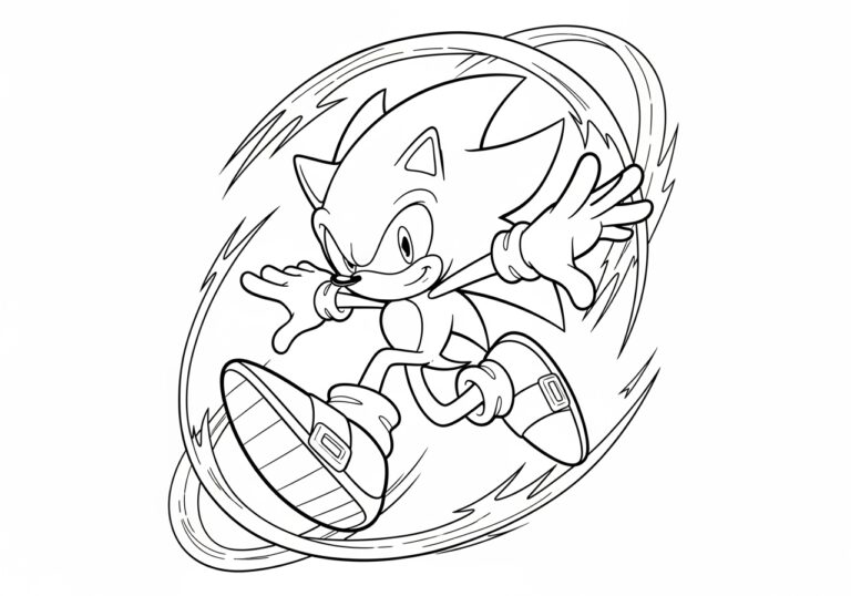 Super Sonic Color Pages: Printable Fun for Kids Super Sonic Color Pages: Printable Fun for Kids