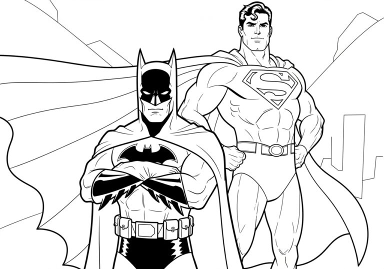 Superman Batman Coloring Pages: Printable Fun for Kids Superman Batman Coloring Pages: Printable Fun for Kids