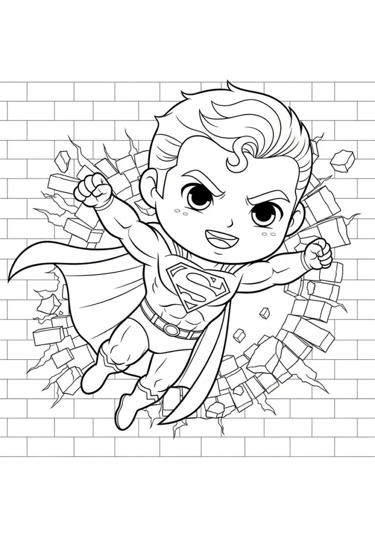 Superman Chibi Coloring Pages Superman Chibi Coloring Pages