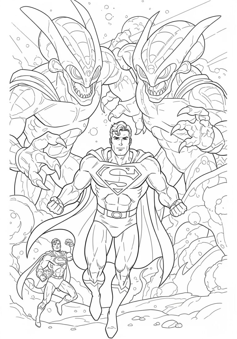 Superman Color Pages for Kids Superman Color Pages for Kids