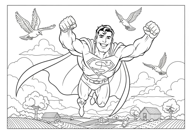 Superman Coloring PDF Free: Download and Print Now! Superman Coloring PDF Free: Download and Print Now!
