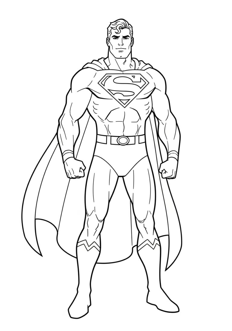 Superman Coloring Sheet: Fun and Engaging Printable for Kids Superman Coloring Sheet: Fun and Engaging Printable for Kids