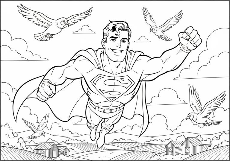 Superman Comic Coloring Pages: Printable Adventures Superman Comic Coloring Pages: Printable Adventures