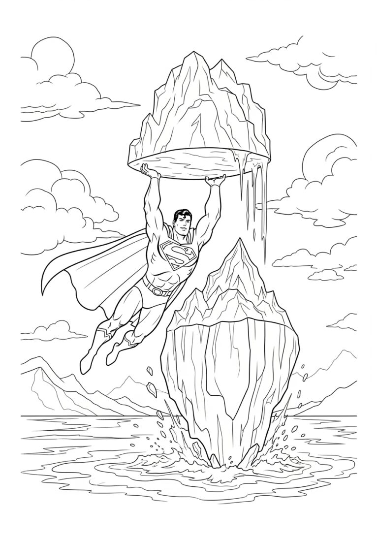 Superman Flying Coloring Pages for Kids Superman Flying Coloring Pages for Kids