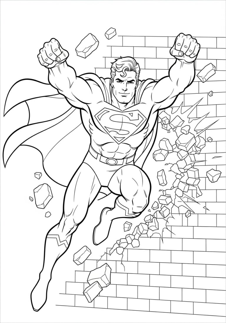 Superman Free Coloring Sheets for Kids Superman Free Coloring Sheets for Kids