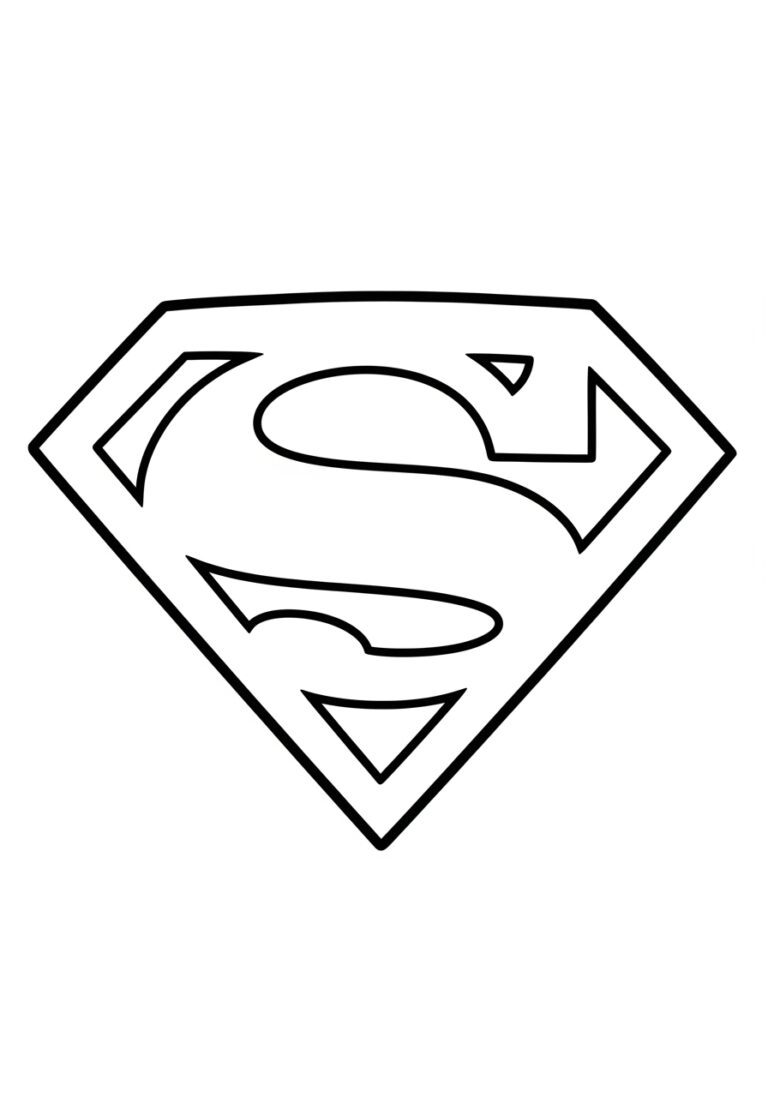 Superman Logo Coloring Page for Kids Superman Logo Coloring Page for Kids