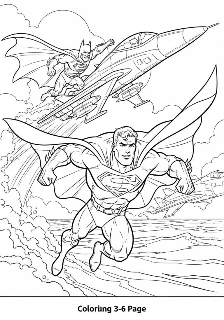 Superman vs Batman Coloring Pages: Printable Fun for Kids